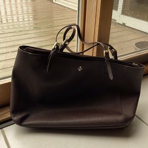Tory Burch tote - beautiful brown leather with multiple compartment